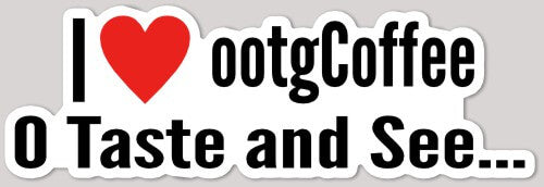 I Love ootgCoffee  - (9.20"x 3.00") Bumper Sticker