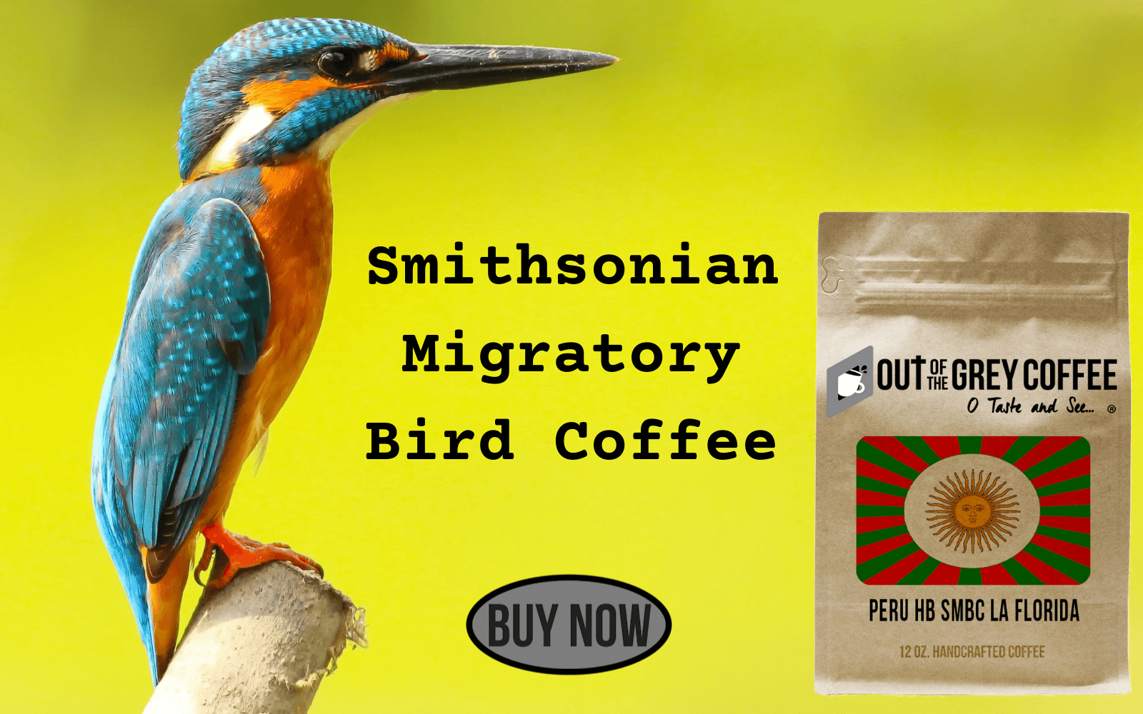 Smithsonian migratory bird coffees offered by Out Of The Grey Coffee